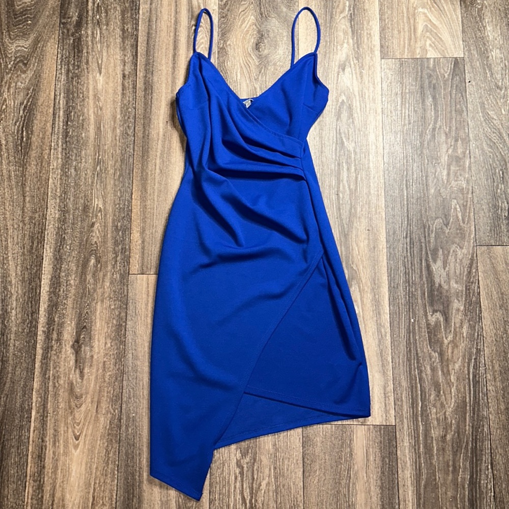Asymmetrical Blue Dress